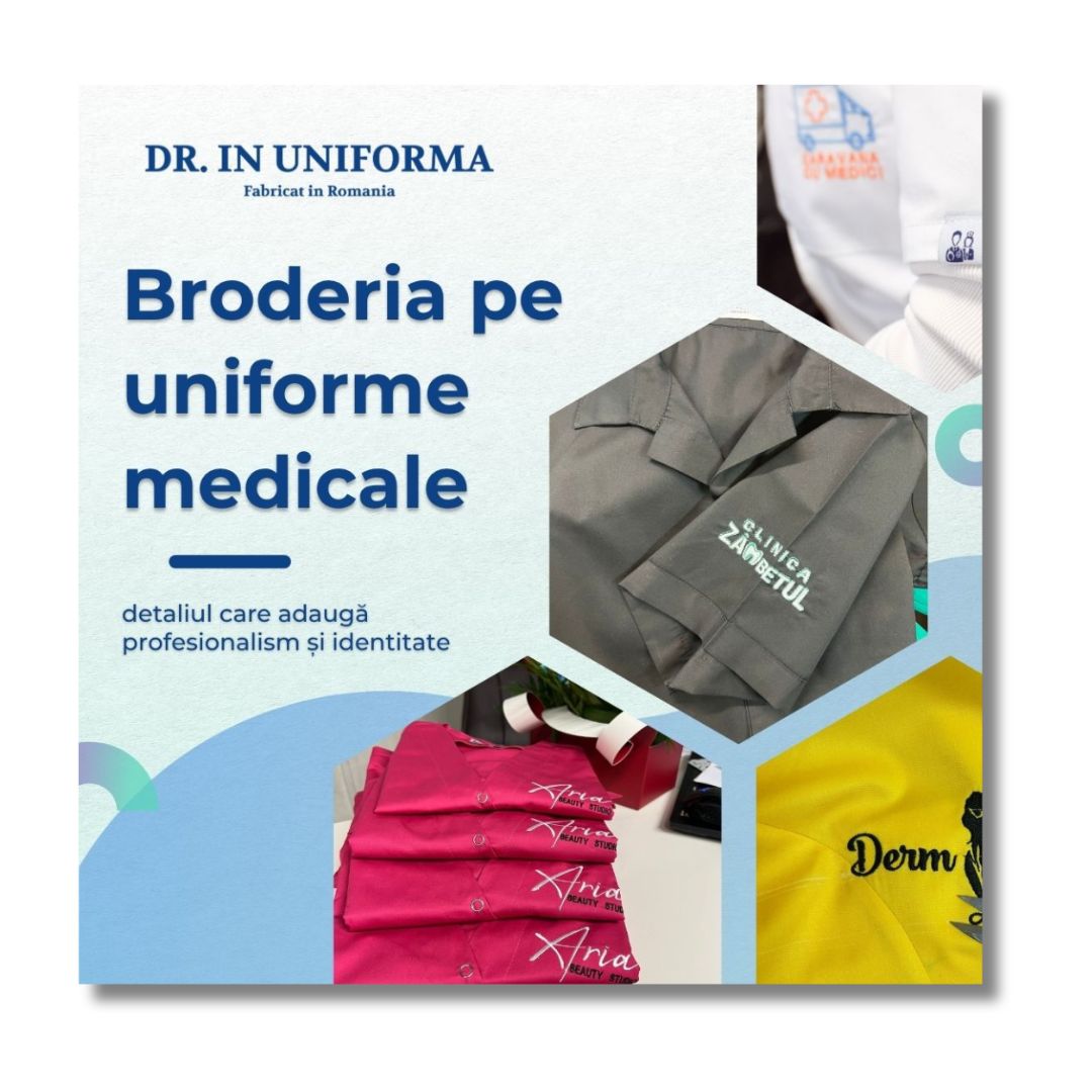 Broderia pe uniforme medicale - detaliul care adaugă profesionalism și identitate